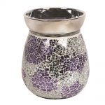 Electric Wax Melt Burner - 'Purple & Silver' - Two FREE premium wax melts included.