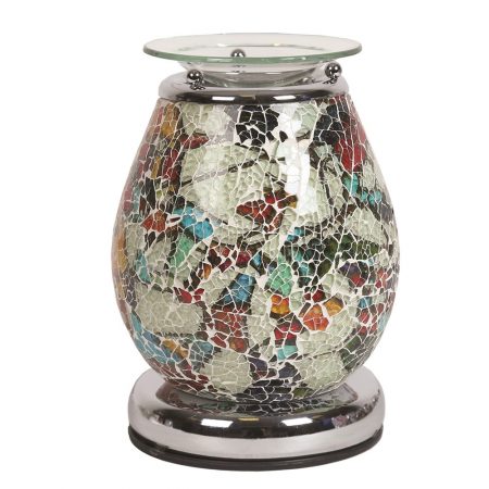Mosaic Electric Wax Melt Burner - ‘Mercury Mosaic' - Two FREE premium wax melts included.
